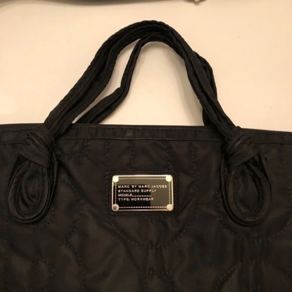 Marc by Marc Jacobs black quilted laptop bag case